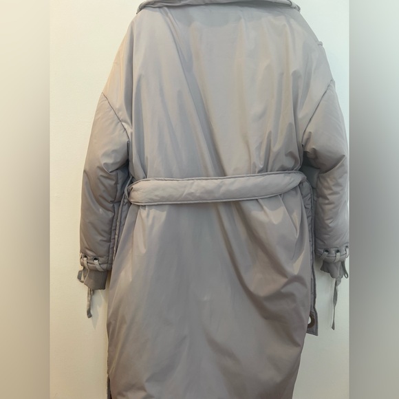 BBXBRAND Grey Puffer Maxi Coat Size M/L - Picture 4 of 4
